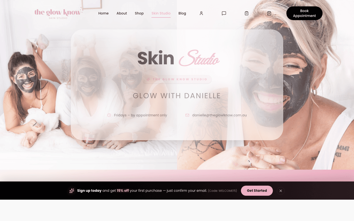 The Glow Know — booking system